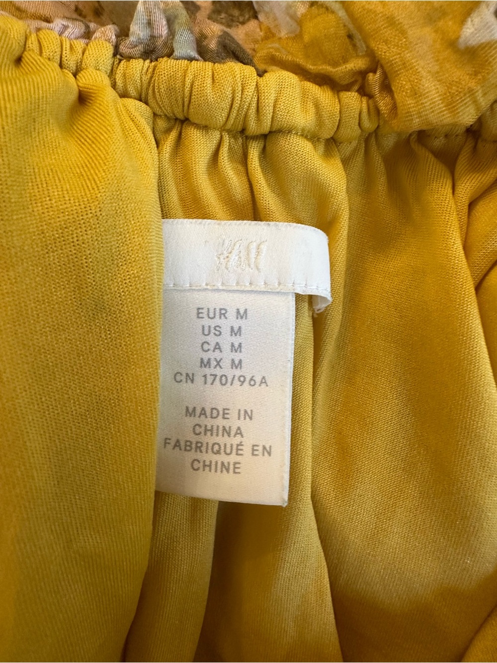 H&M Yellow Floral Ruffle Plunge Open Back Lyocell Midi Dress - Picture 7 of 15